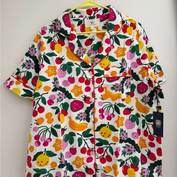 Printfresh Organic Cotton Short Sleep Set - Colorful Fruit Smoothie - Picture 4 of 13